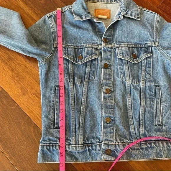 80s GAP Pioneer Jean Jacket Classic Blue Denim Button Up Unisex Quality - Picture 9 of 10